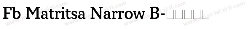 Fb Matritsa Narrow B字体转换
